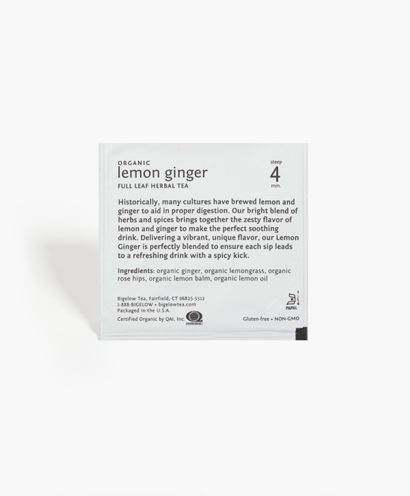 Steep Cafe - Organic Lemon Ginger Tea Bags